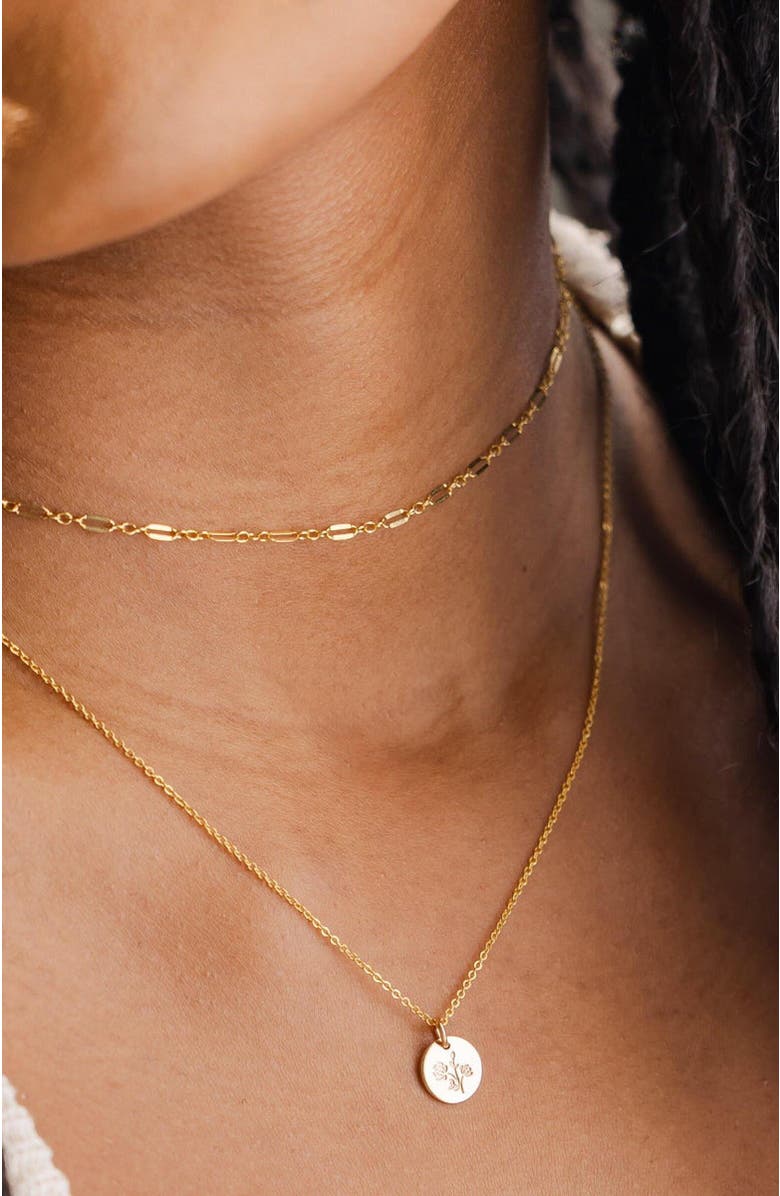 MADE BY MARY November Birth Flower Necklace, Alternate, color, Gold Filled