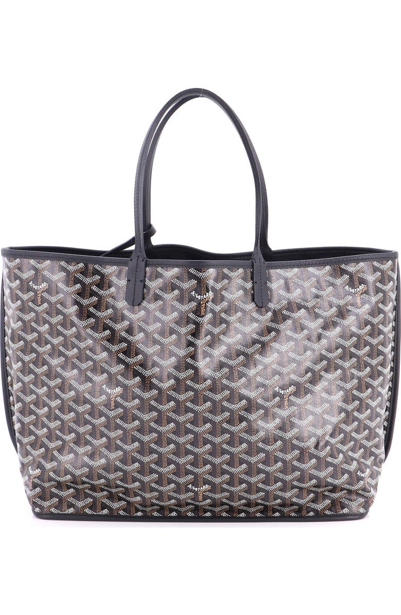 Pre-Owned Goyard Anjou Reversible Tote Coated Canvas PM, Main, color, Black