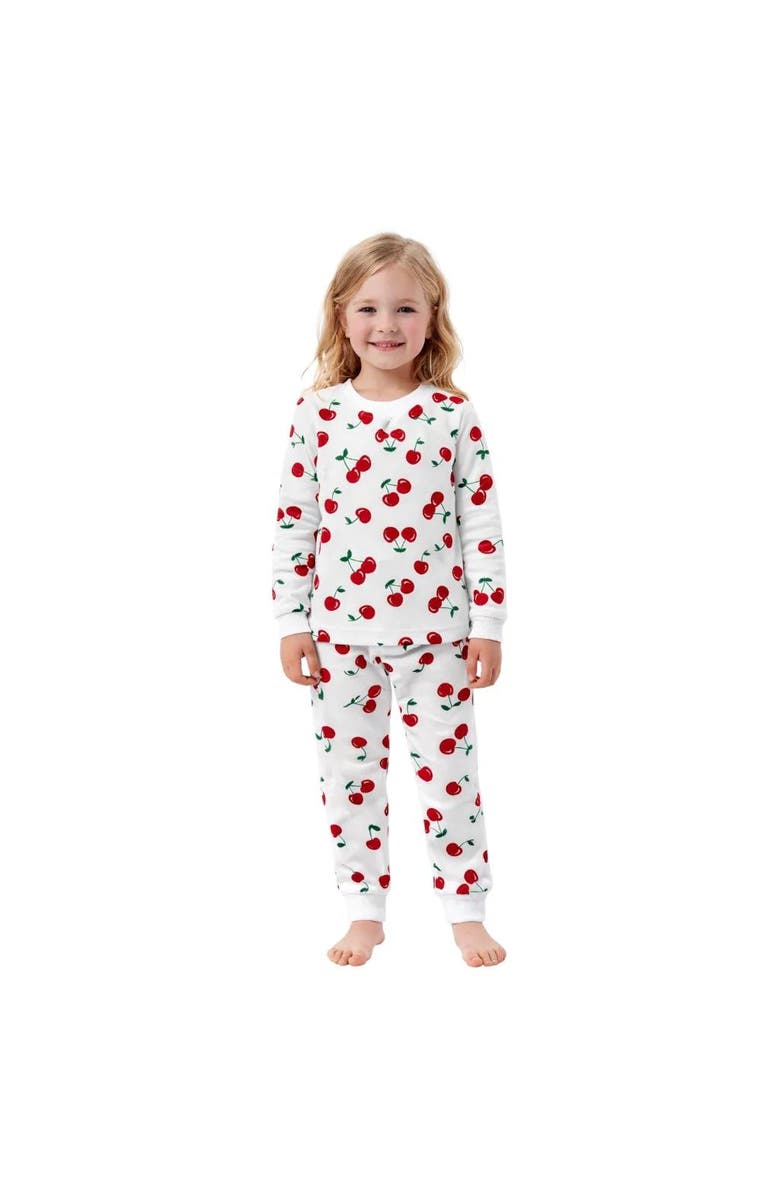 BenBen Kids 3 Pack Pajamas Toddlers and Girls Snug Fitted Long Sleeve Sleepwear Sets, Alternate, color, Red/White/Purple