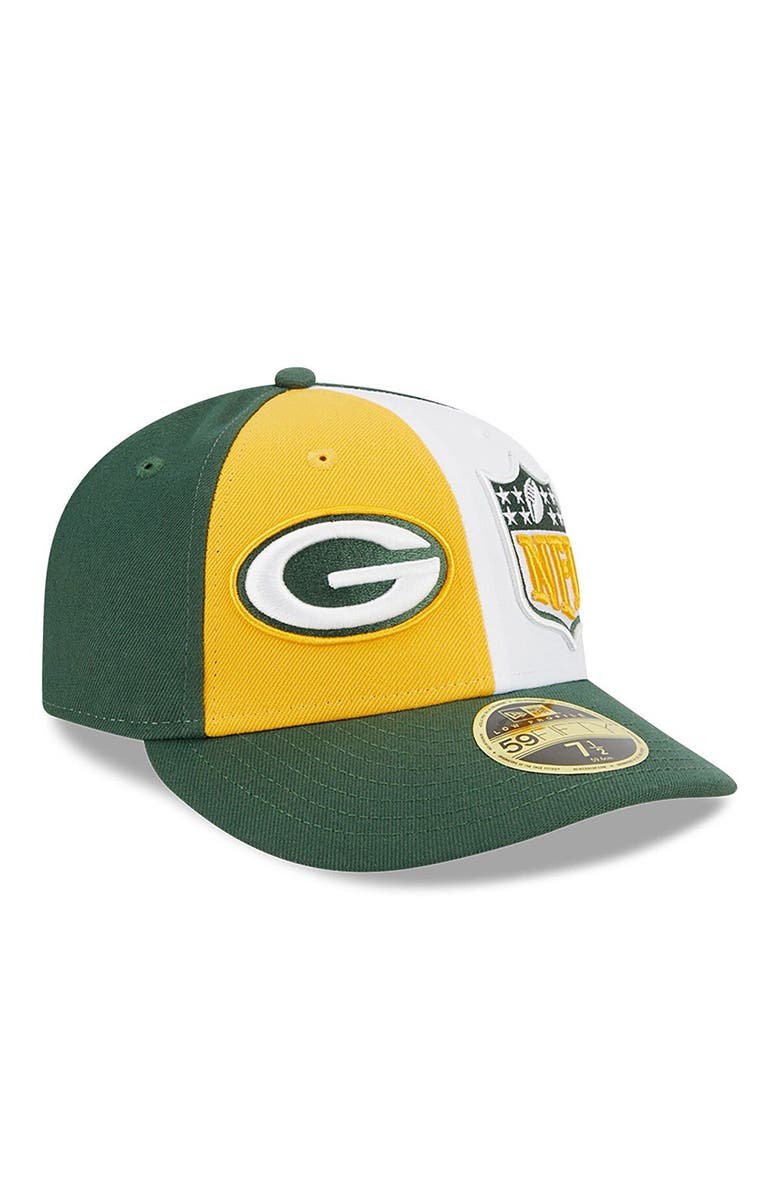 New Era Men's New Era  Yellow/Green Green Bay Packers 2023 Sideline Low Profile 59FIFTY Fitted Hat, Main, color, Gold