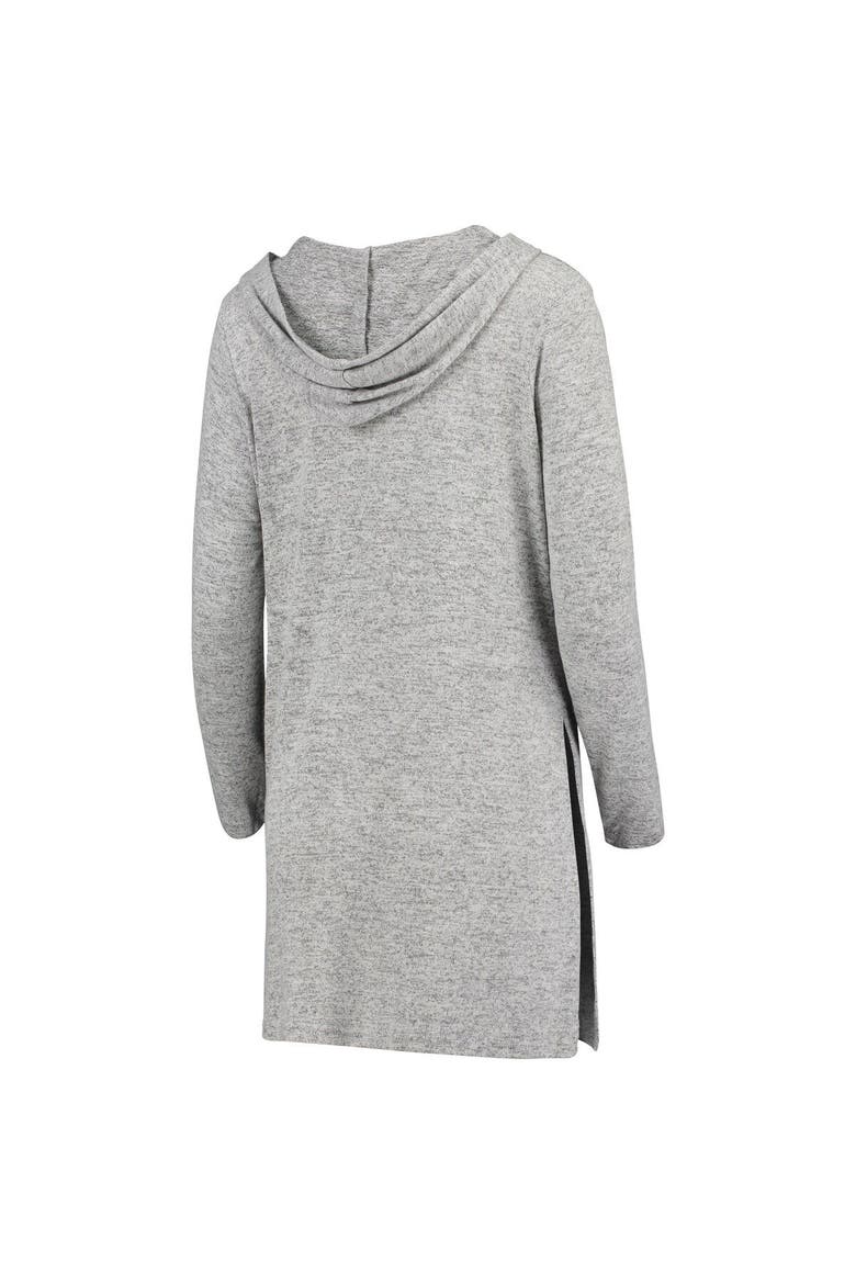 Women's Heathered Gray West Virginia Mountaineers Cuddle Soft Duster Tri-Blend Hooded Cardigan, Alternate, color, Heather Gray