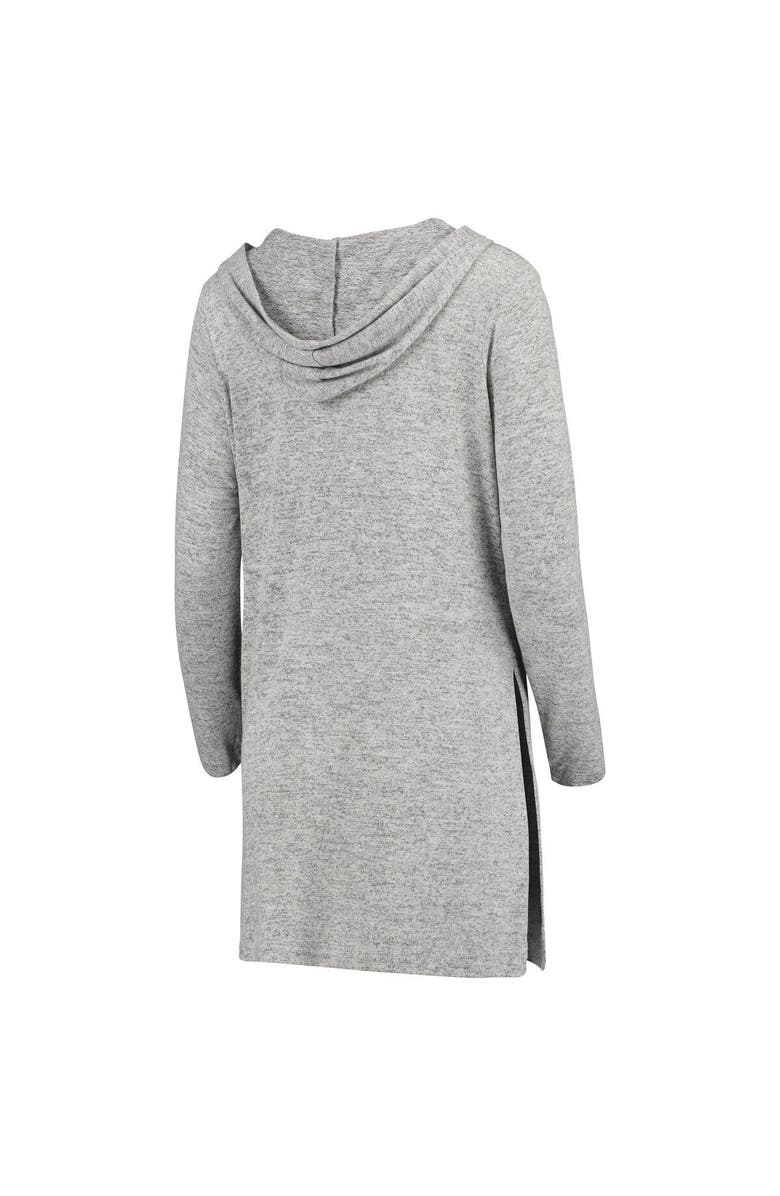 BOXERCRAFT Women's Heathered Gray West Virginia Mountaineers Cuddle Soft Duster Tri-Blend Hooded Cardigan, Alternate, color, Heather Gray