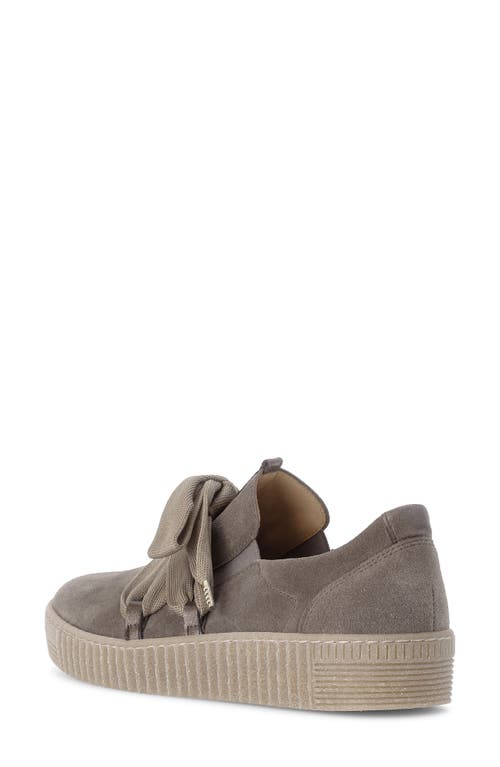 Gabor Leather Platform Sneaker In Gray