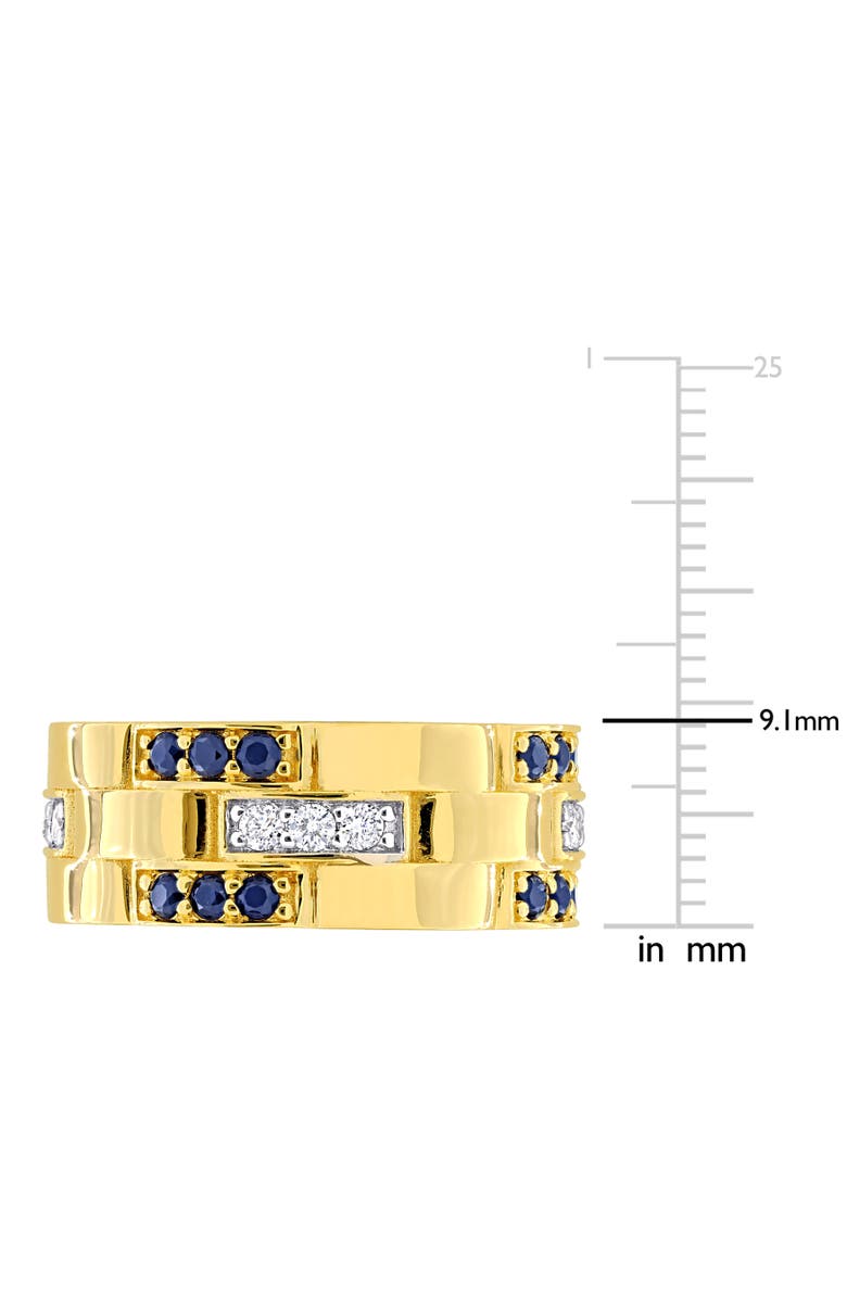 Julianna B. Sapphire & Diamond Triple Row Ring 14k, Alternate, color, Sapphire