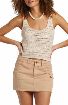 Billabong Hot Shot Open Stitch Cotton Sweater Tank