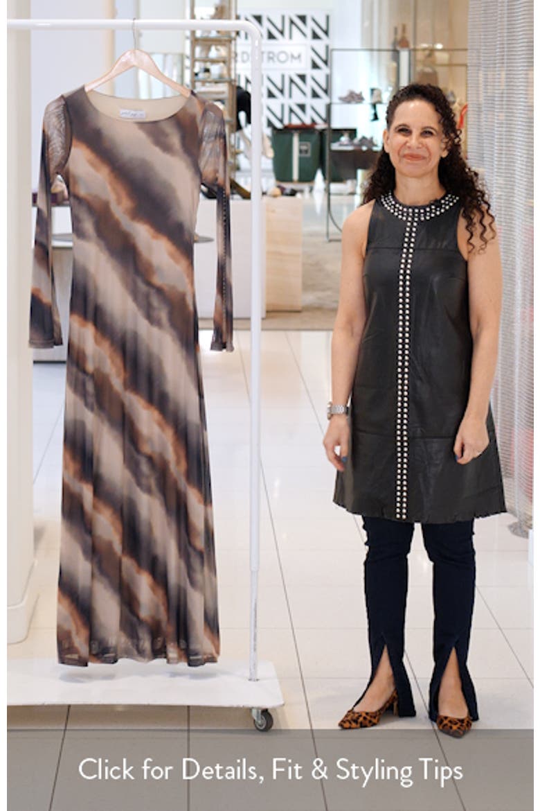 Pandora Long Sleeve Mesh Maxi Dress video