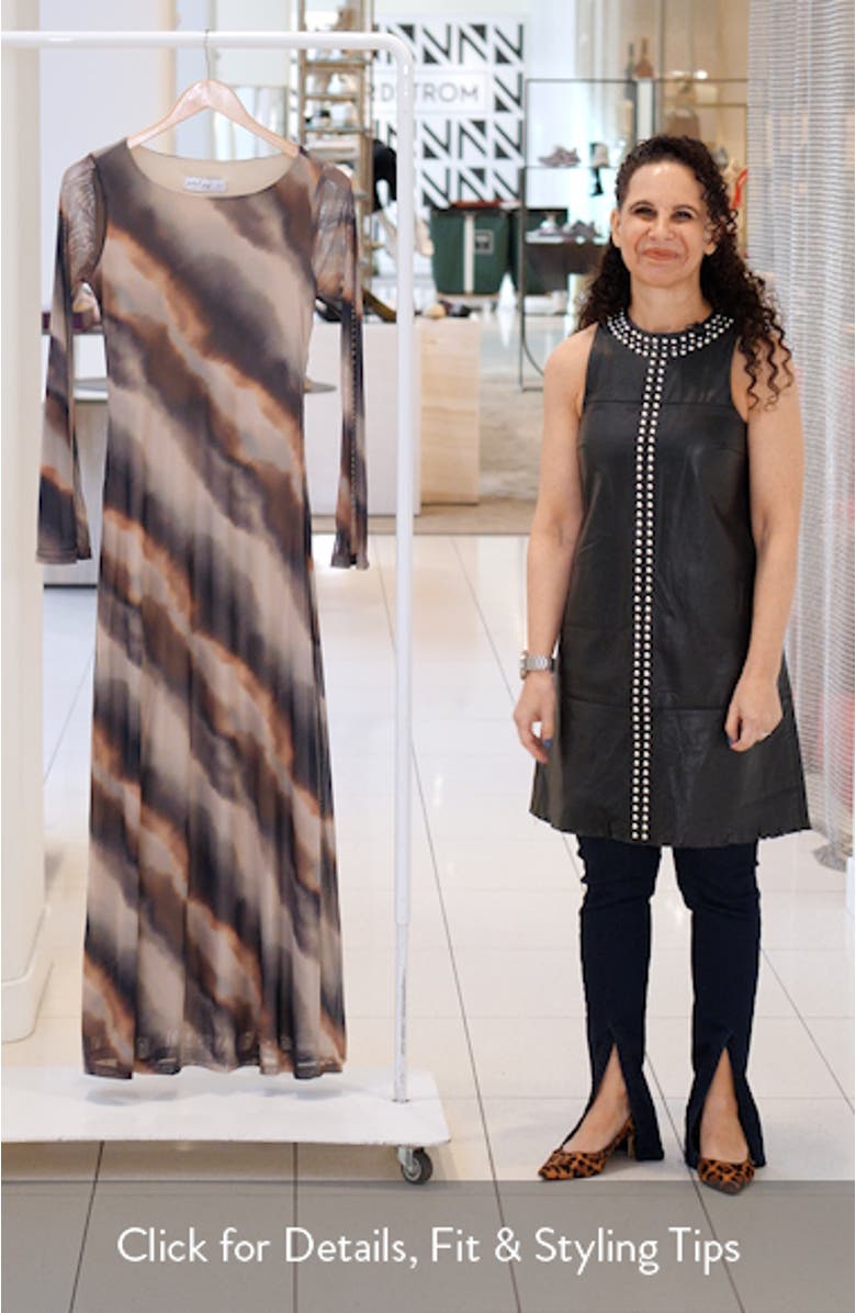 Pandora Long Sleeve Mesh Maxi Dress, sales video thumbnail