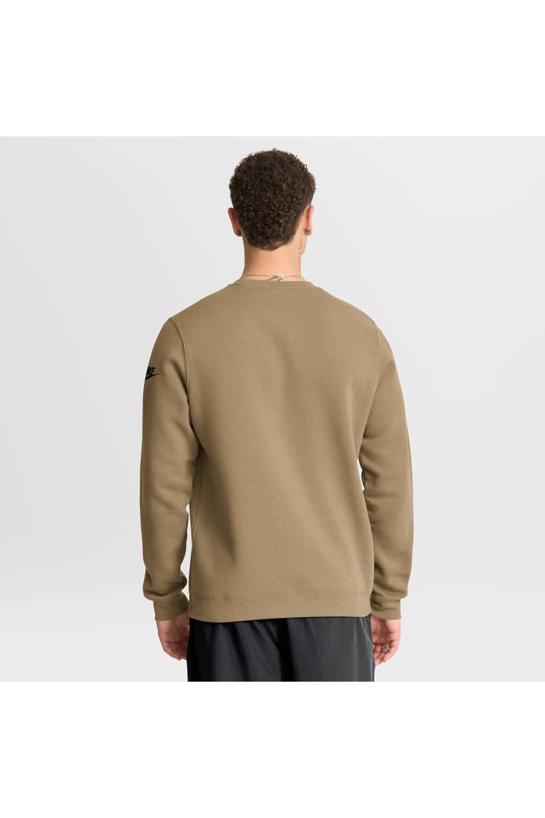Men's Nike Tan Las Vegas Raiders Swing Pass Rewind Club Pullover Sweatshirt, Alternate, color, Tan