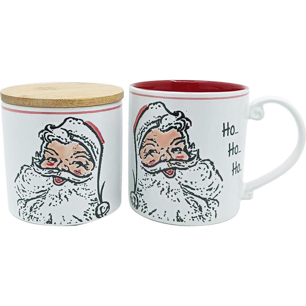 Spectrum Santa Stoneware Mug & Canister Set In Multi