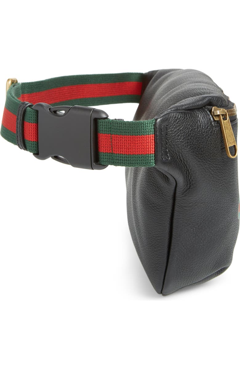 Gucci Logo Leather Belt Bag, Alternate, color,