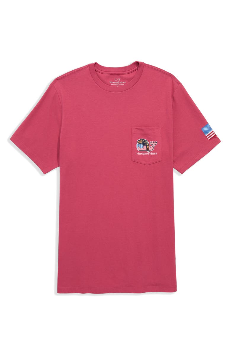 vineyard vines Mullet Whale Pocket Graphic T-Shirt, Main, color, Red Sky