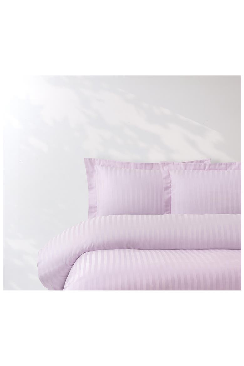 Set of Two Sateen Stripe Pillow Sham, Main, color, LILAC
