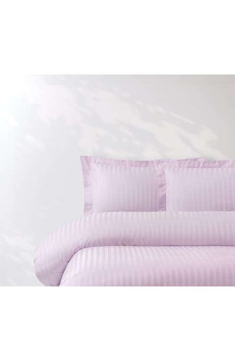 Set of Two Sateen Stripe Pillow Sham