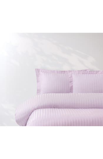 Brooks Brothers Set Of Two Sateen Stripe Pillow Sham In Purple
