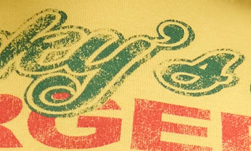 Bdg Urban Outfitters Burgers Graphic Baby Tee In Yellow