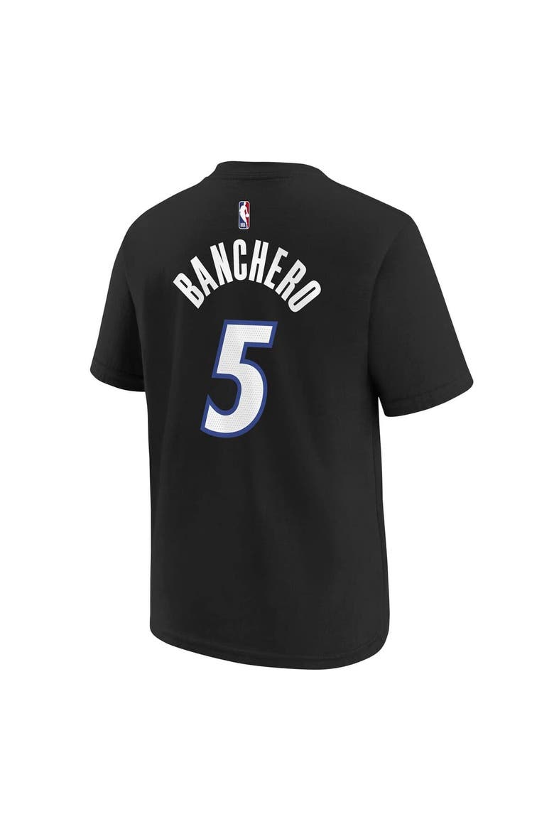 Youth Jordan Brand Paolo Banchero Black Orlando Magic Name & Number T-Shirt - Statement Edition, Alternate, color, Black