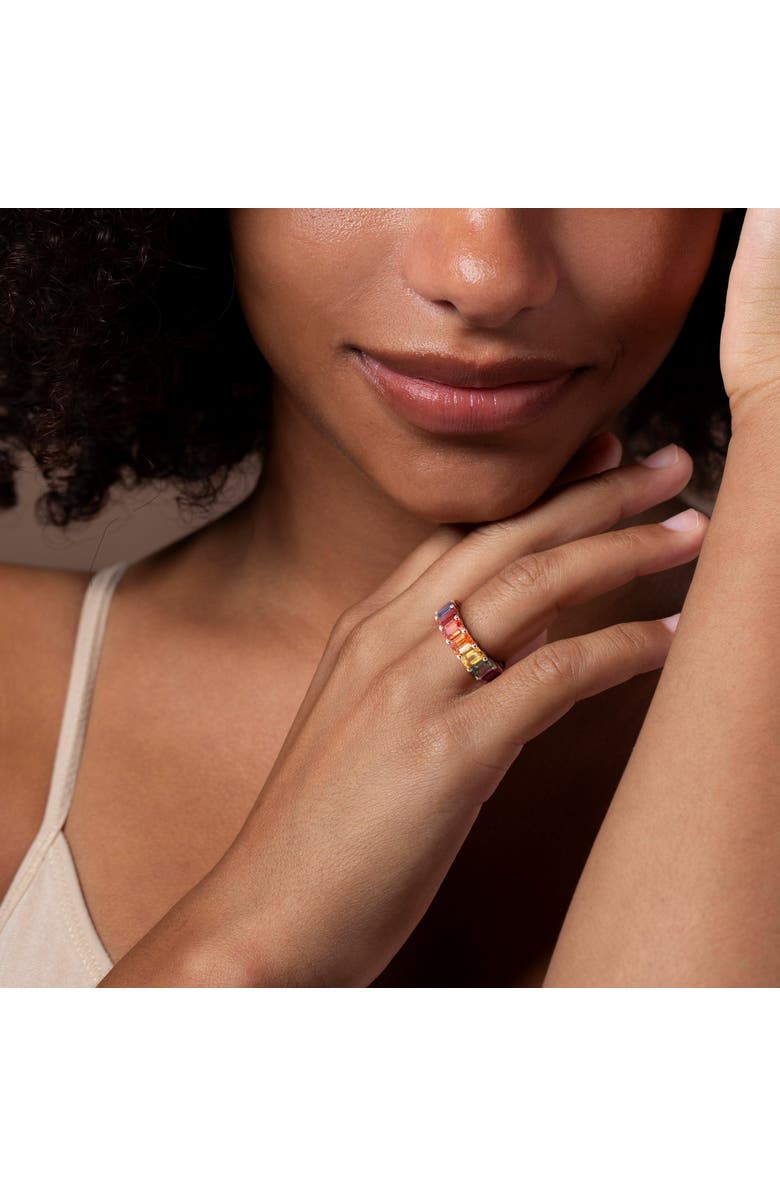 Julianna B. Multi-Color Sapphire Eternity Ring 14k, Alternate, color, 14K Yellow Gold