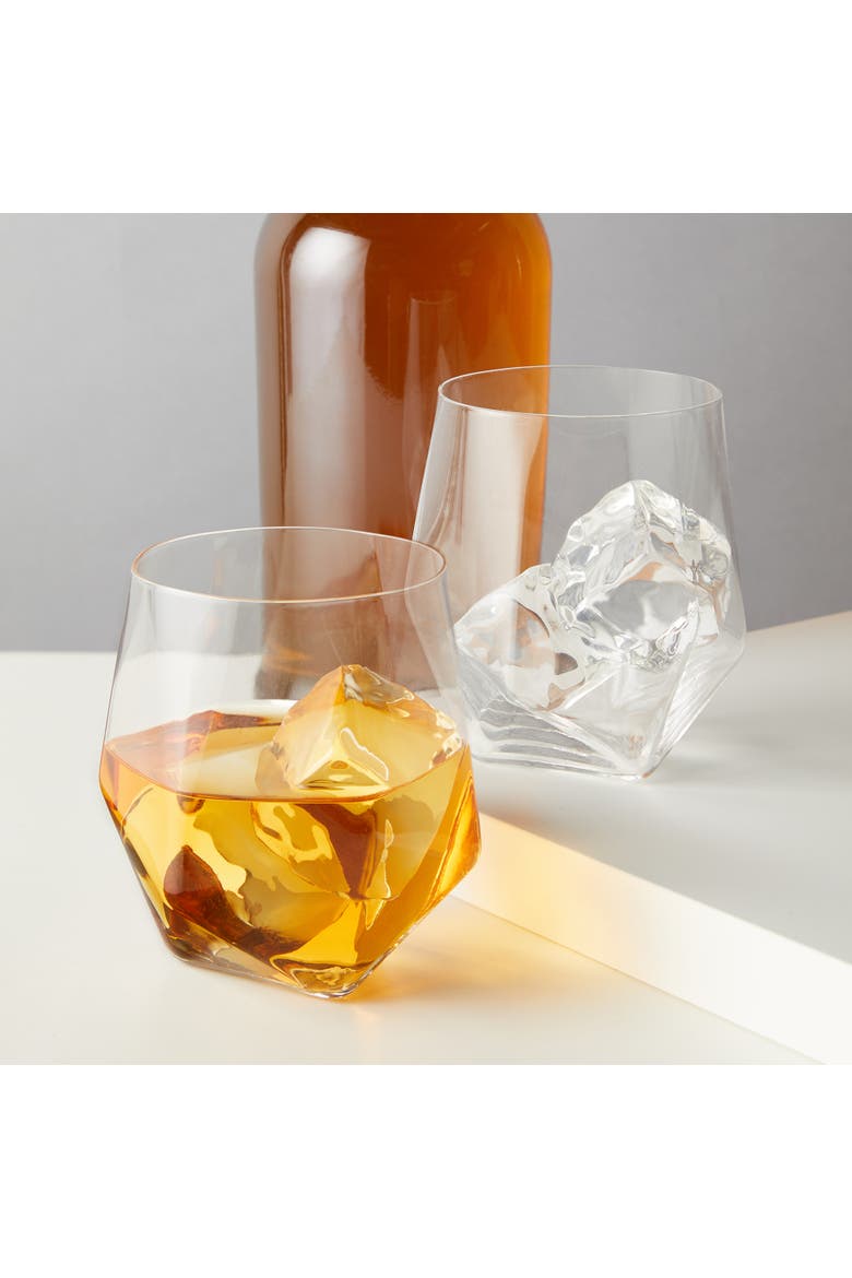 Seneca Crystal Faceted Tumblers Set of 2, Alternate, color, CLEAR