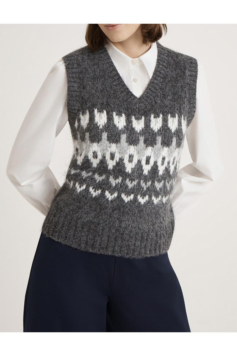 Knitted Vest, Alternate, color, Grey Marl