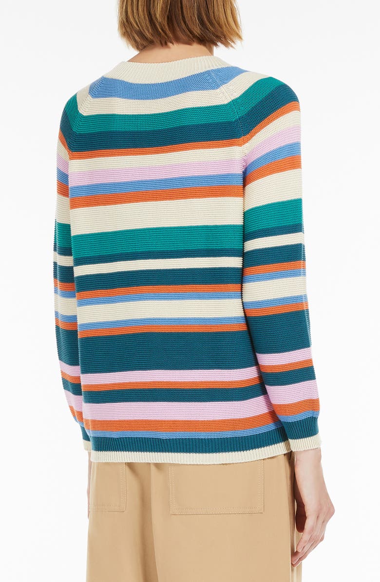 Weekend Max Mara Linz Stripe Cotton Sweater, Alternate, color, 