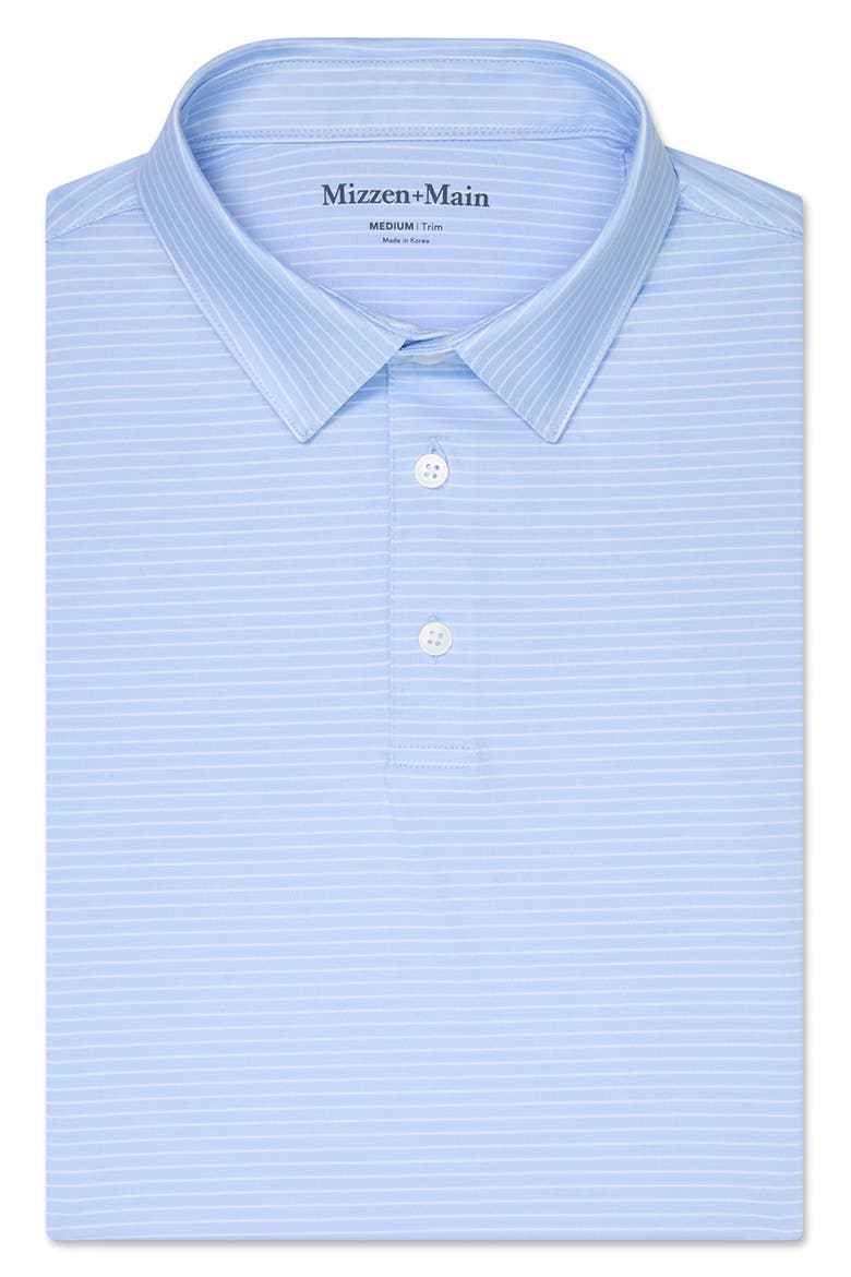 Versa Trim Fit Performance Golf Polo, Alternate, color, CLOUD BLUE ALTERNATING STRIPE