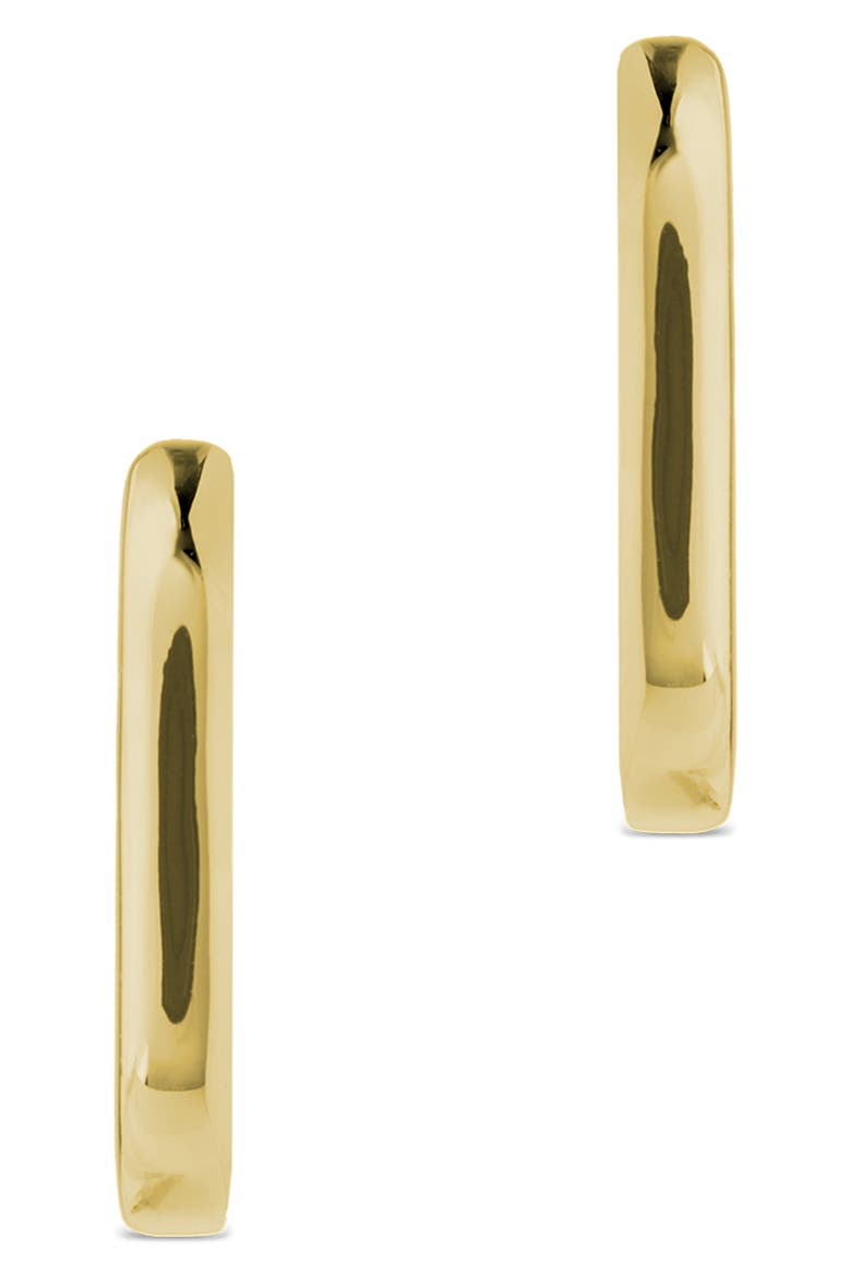 Gianna Two-Tone Rectangular Hoop Earrings, Alternate, color, DUAL TONE