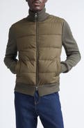 Moncler Quilted Down & Virgin Wool Cardigan