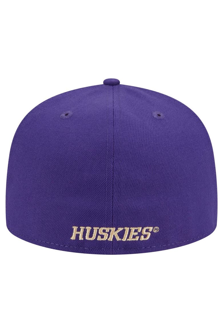 Men's New Era Purple Washington Huskies 59FIFTY Fitted Hat, Alternate, color, Purple