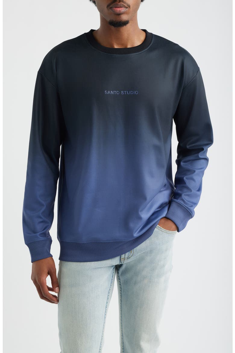 Tempo Faded Crewneck Sweatshirt - Arman Tsarukyan Edition, Main, color, BLACK FADE