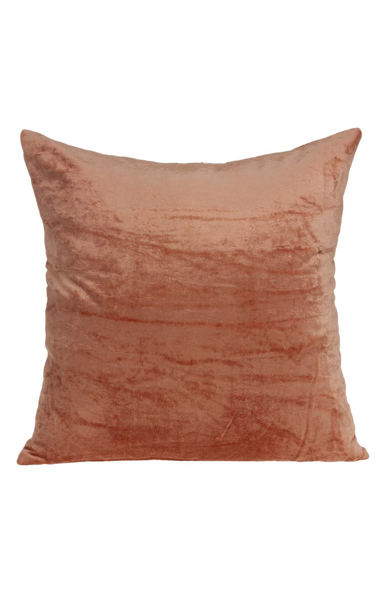 PARKLAND COLLECTION Sunstone Solid Throw Pillow, Main, color, Orange