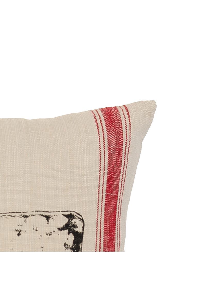 Cow Feed Sack Feed Sack Throw Pillow, 20" x 20", Alternate, color, Brown