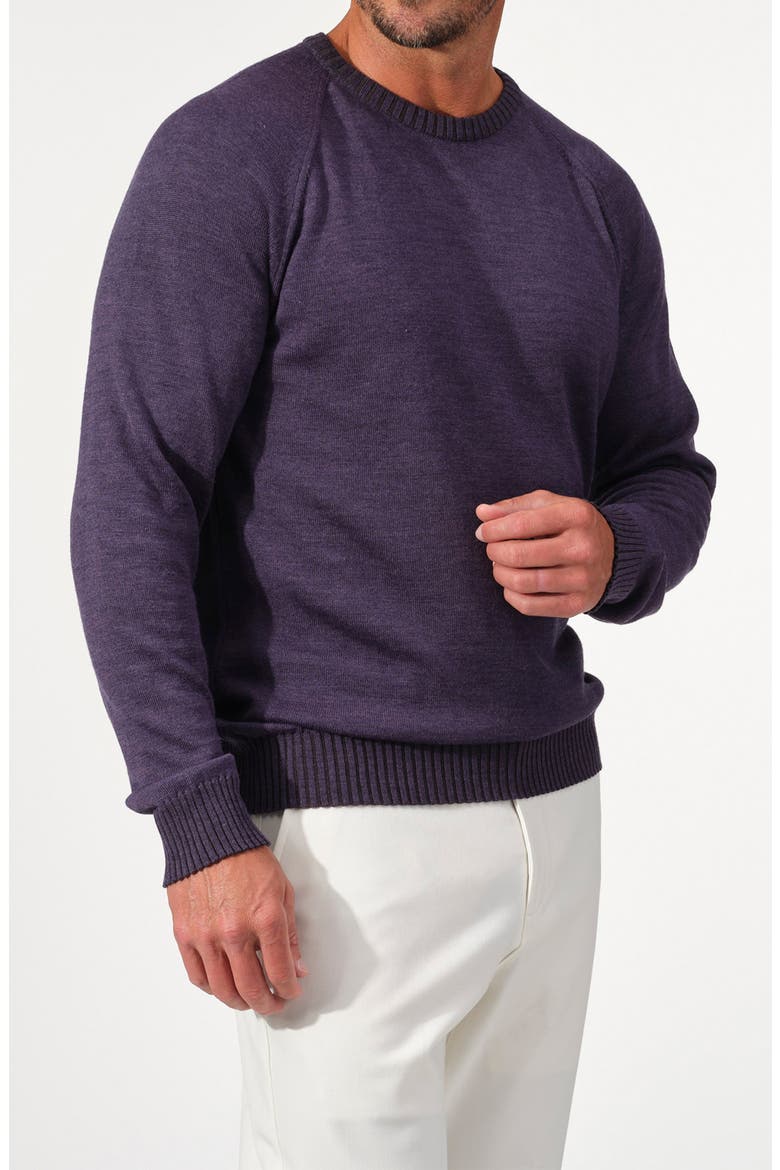 Valmont Merino Wool Knit Sweater, Alternate, color, WINEBERRY