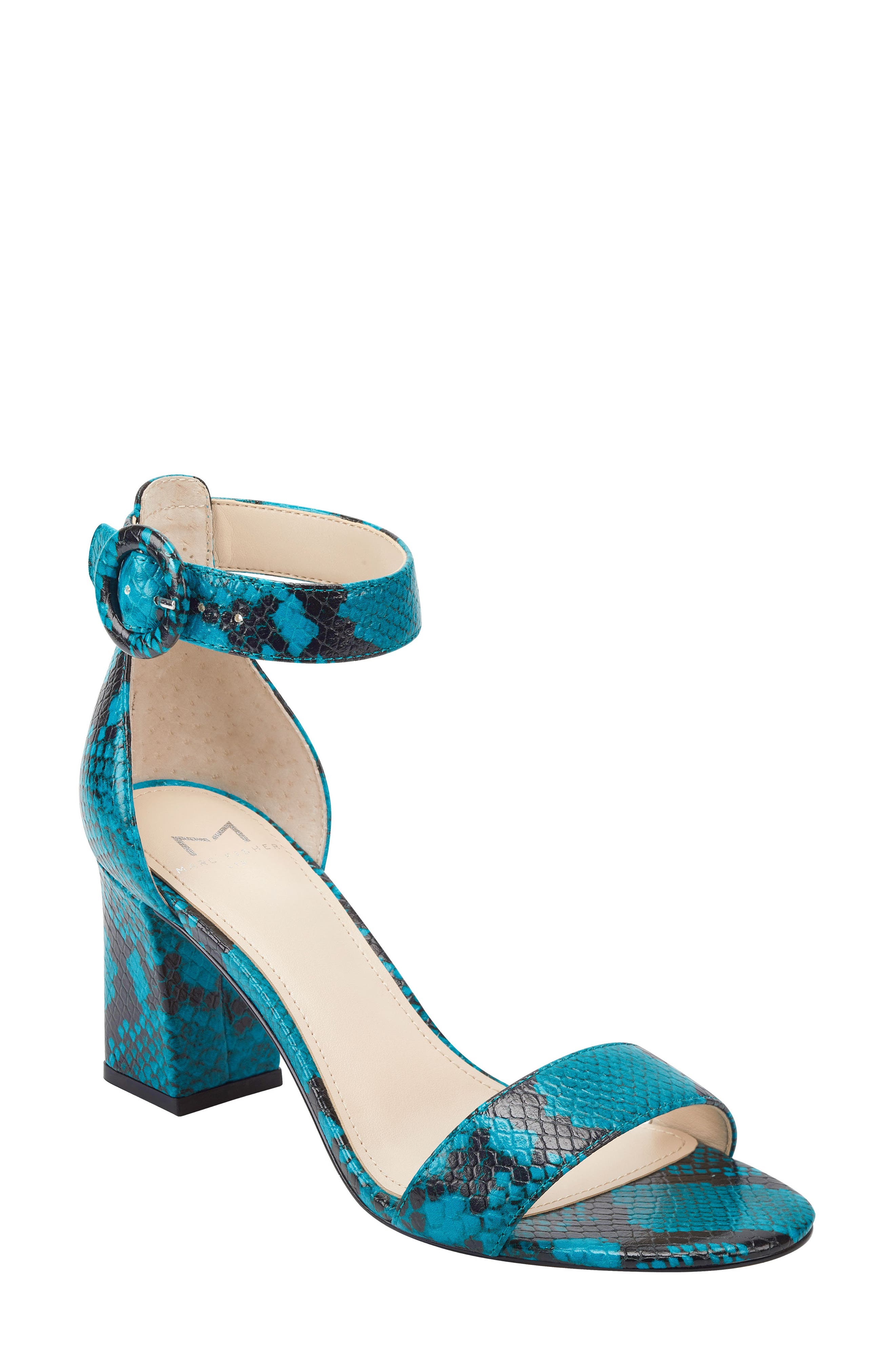 Karlee Ankle Strap Sandal, Main, color, TURQOISE LEATHER