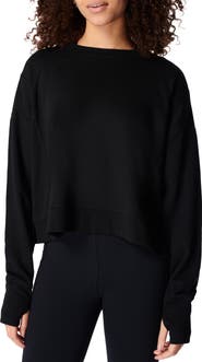 Sweaty Betty After Class Cotton Blend Crop Sweatshirt