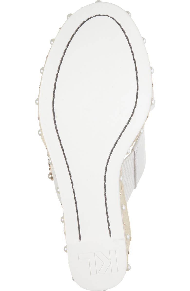 KARL LAGERFELD PARIS Cellyn Wedge Espadrille Sandal, Alternate, color, Bright White