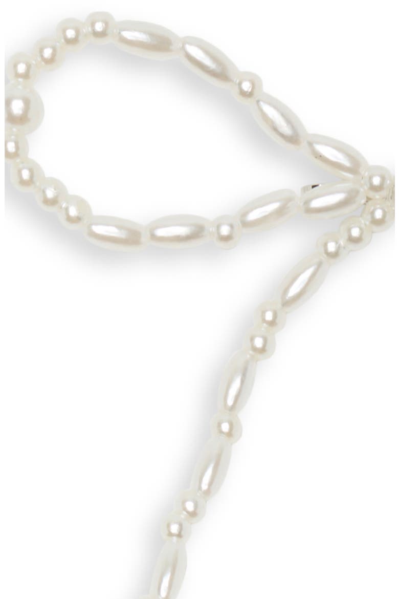 Gianna Faux Pearl Bow, Alternate, color, PEARL