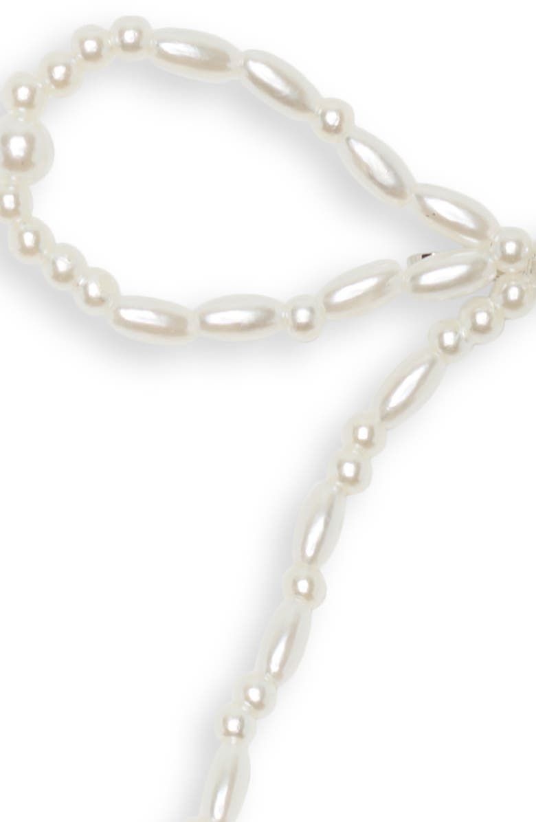 L. Erickson Gianna Faux Pearl Bow, Alternate, color, Pearl