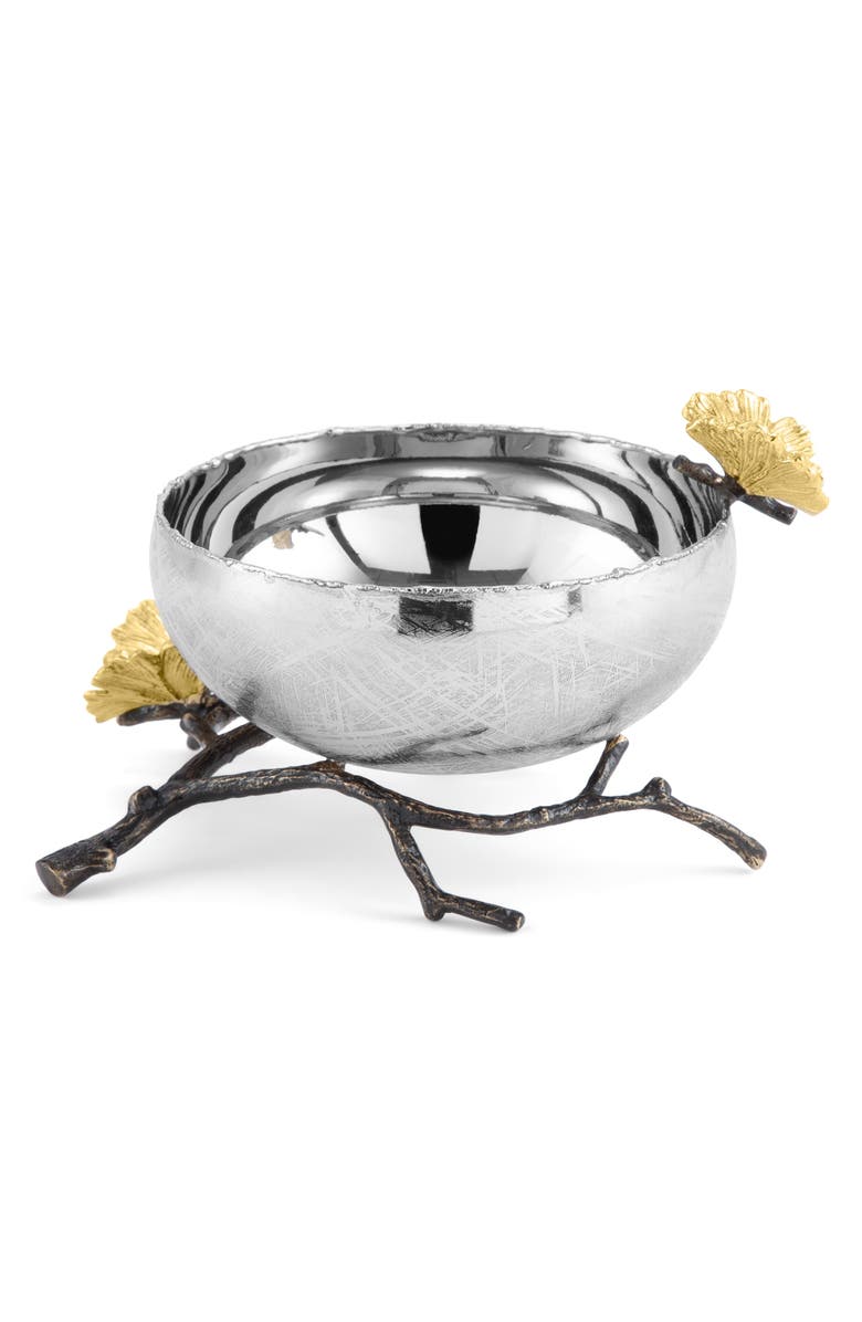Michael Aram Small Butterfly Ginkgo Bowl, Alternate, color, Silver/ Gold