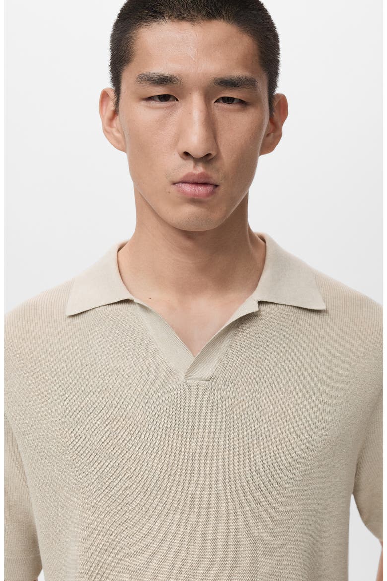 Structured Knit Polo, Alternate, color, BEIGE