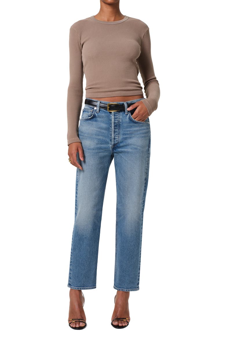 Pilar Long Sleeve Recycled Cotton Waffle Knit T-Shirt, Alternate, color, BEZAL