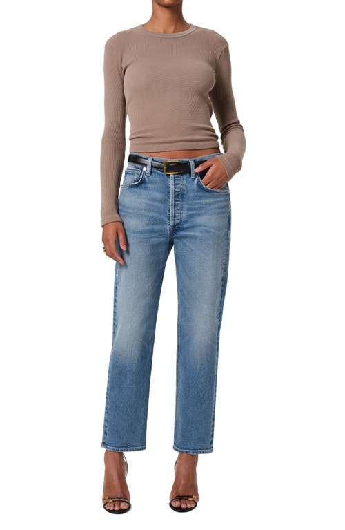 Citizen Of Humanity Citizens Of Humanity Pilar Long Sleeve Recycled Cotton Waffle Knit T-shirt In Bezal