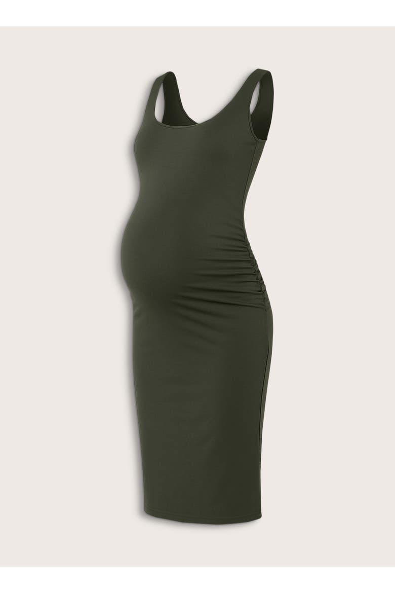 Ellis Maternity Tank Dress, Alternate, color, Deep Khaki