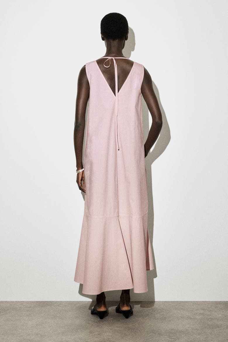 Dropped-hem Cotton Midi Dress, Alternate, color, LIGHT PINK