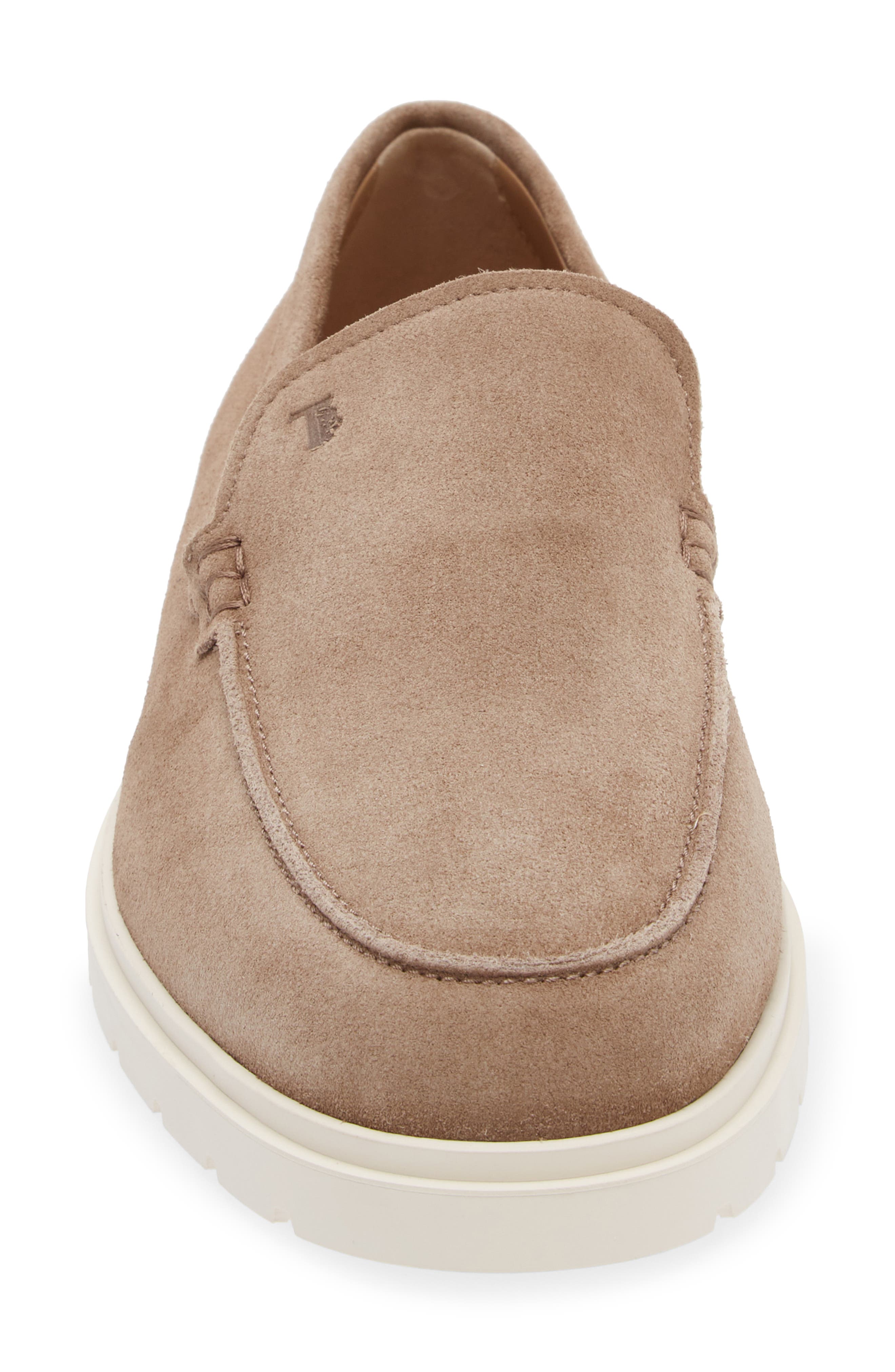 Tod's Monogram Loafer, Alternate, color, Creta Chiaro