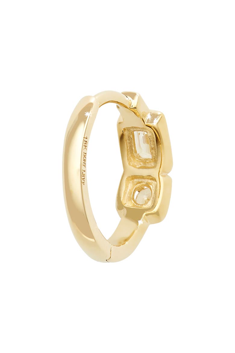 Maya Mixed Diamond Huggie Hoop Earrings (Nordstrom Exclusive), Alternate, color, 18K YELLOW GOLD
