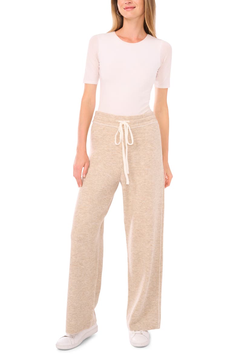 Vince Camuto V-Neck Sweater & Pants Set, Alternate, color, Oatmeal