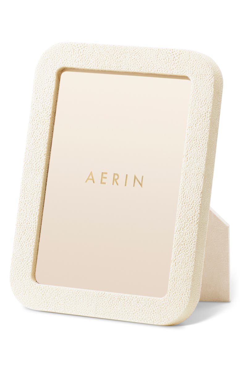 Aerin Classic Faux Shagreen Cream Frame, Main, color, Cream