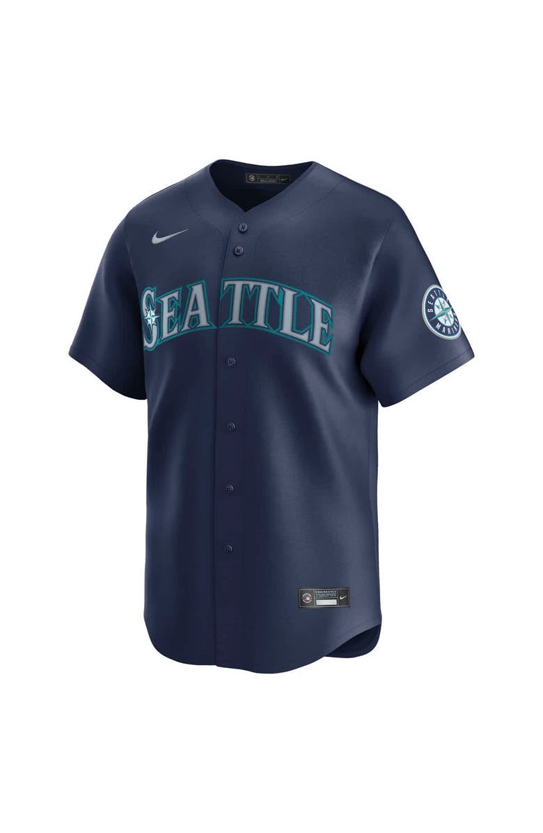 Nike Men's Nike Navy Seattle Mariners Road Limited Jersey, Alternate, color, 
