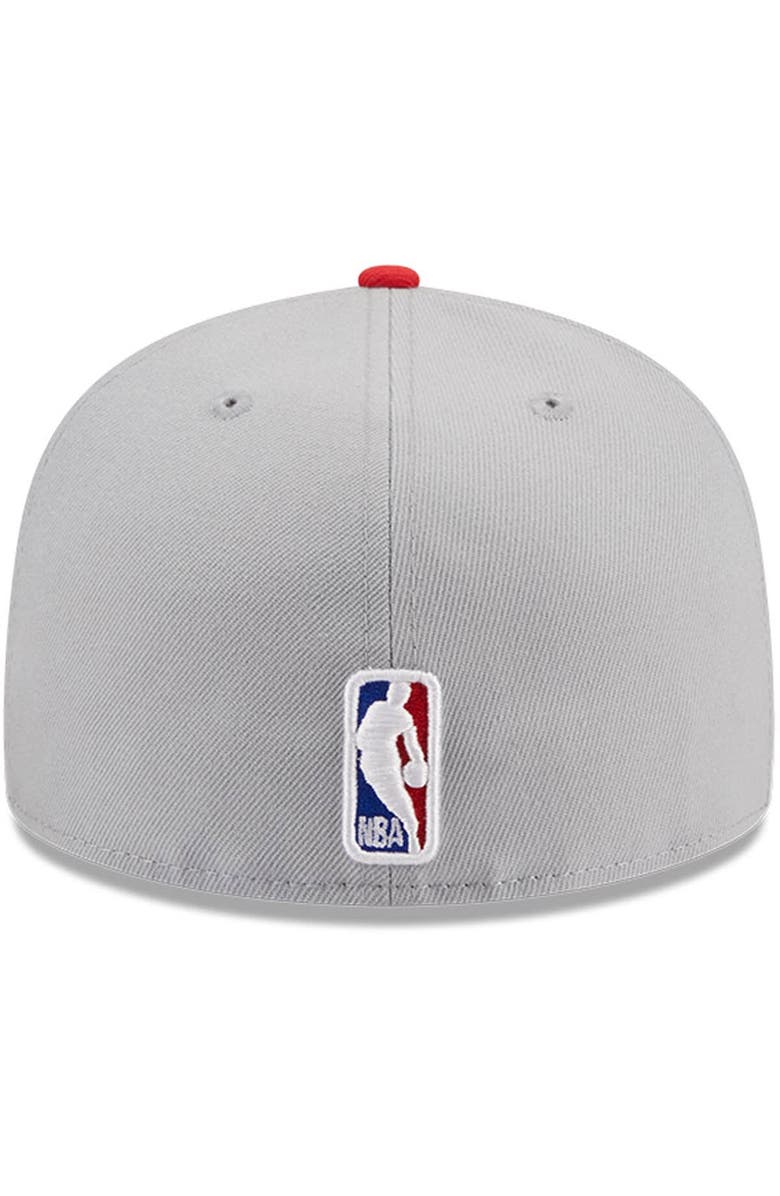 New Era Men's New Era Gray/Red Houston Rockets Tip-Off Two-Tone 59FIFTY Fitted Hat, Alternate, color, Gray