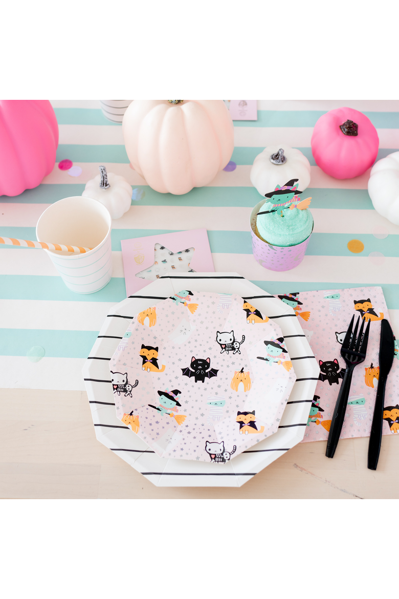 Cat Themed Halloween Large Napkins, Alternate, color, Assorted Pre-Pack